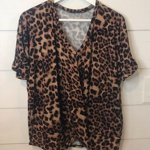 Never Worn - NEW - Caramel Leopard Top!